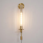 Ceshaisra French Classicism Plug-in Brass Glass Wall Lamp - Neutralighting