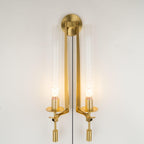 Ceshaisra French Classicism Plug-in Brass Glass Wall Lamp - Neutralighting