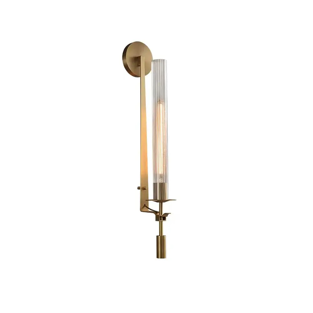 Ceshaisra French Classicism Plug-in Brass Glass Wall Lamp - Neutralighting