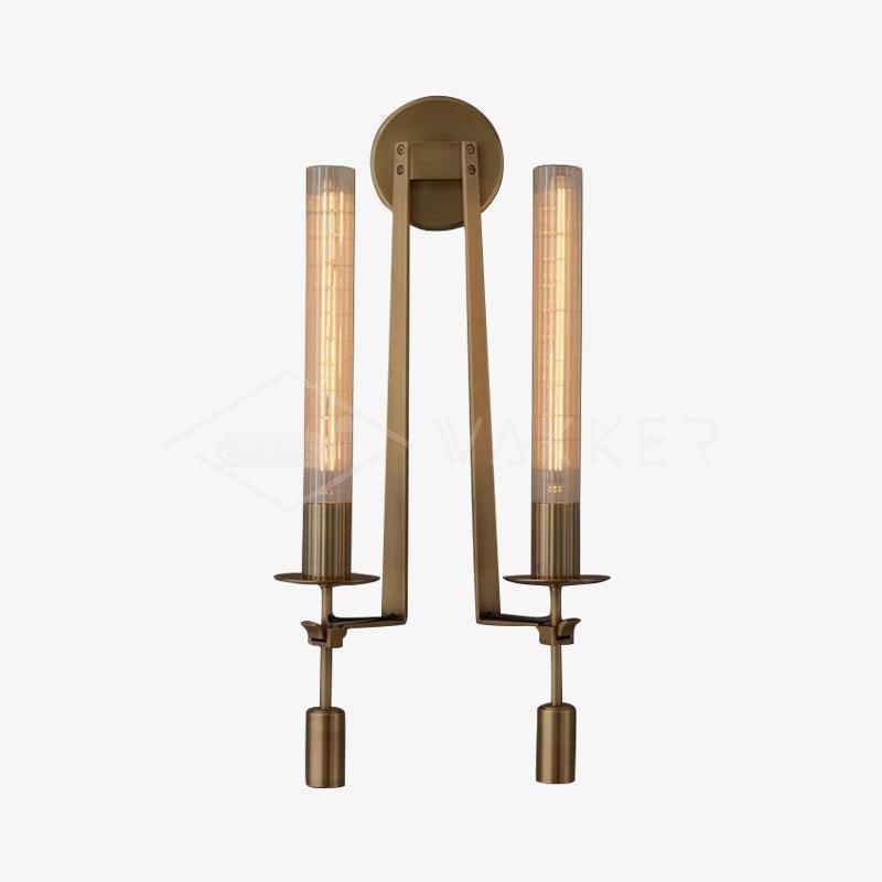 Ceshaisra French Classicism Plug-in Brass Glass Wall Lamp - Neutralighting