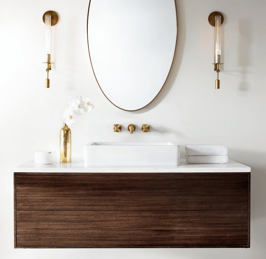 Ceshaisra French Classicism Plug-in Brass Glass Wall Lamp - Neutralighting