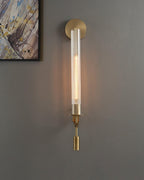 Ceshaisra French Classicism Plug-in Brass Glass Wall Lamp - Neutralighting