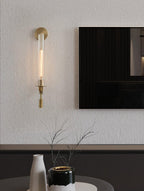 Lustra Applique Murale Laiton Minimaliste Verre Cannelé - Neutralighting