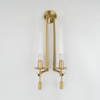 Lustra Applique Murale Laiton Minimaliste Verre Cannelé - Neutralighting