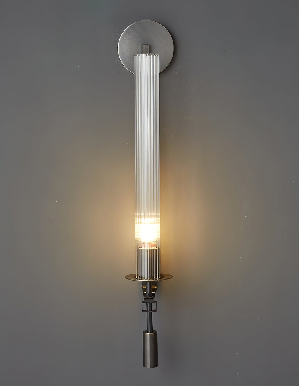 Lustra Applique Murale Laiton Minimaliste Verre Cannelé - Neutralighting