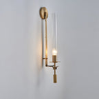 Lustra Applique Murale Laiton Minimaliste Verre Cannelé - Neutralighting