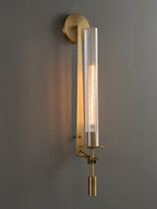 Lustra Applique Murale Laiton Minimaliste Verre Cannelé - Neutralighting