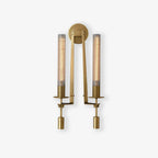 Lustra Applique Murale Laiton Minimaliste Verre Cannelé - Neutralighting