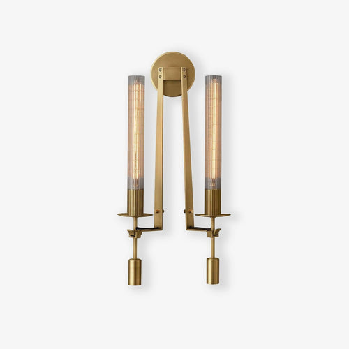 Lustra Applique Murale Laiton Minimaliste Verre Cannelé - Neutralighting