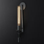 Lustra Applique Murale Laiton Minimaliste Verre Cannelé - Neutralighting