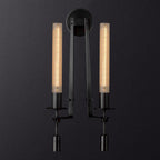 Lustra Applique Murale Laiton Minimaliste Verre Cannelé - Neutralighting