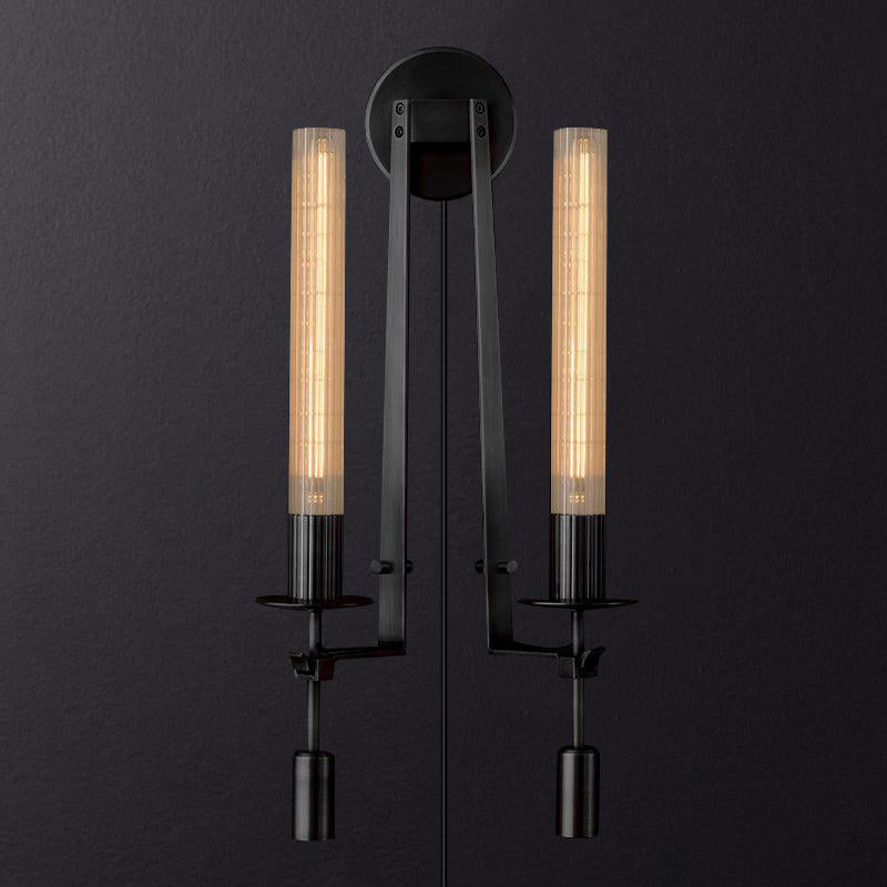 Ceshaisra French Classicism Plug-in Brass Glass Wall Lamp - Neutralighting