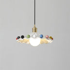 Pixen Suspension Avec Abat-Jour Céramique Ondulé - Neutralighting