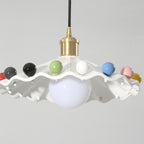 Pixen Suspension Avec Abat-Jour Céramique Ondulé - Neutralighting