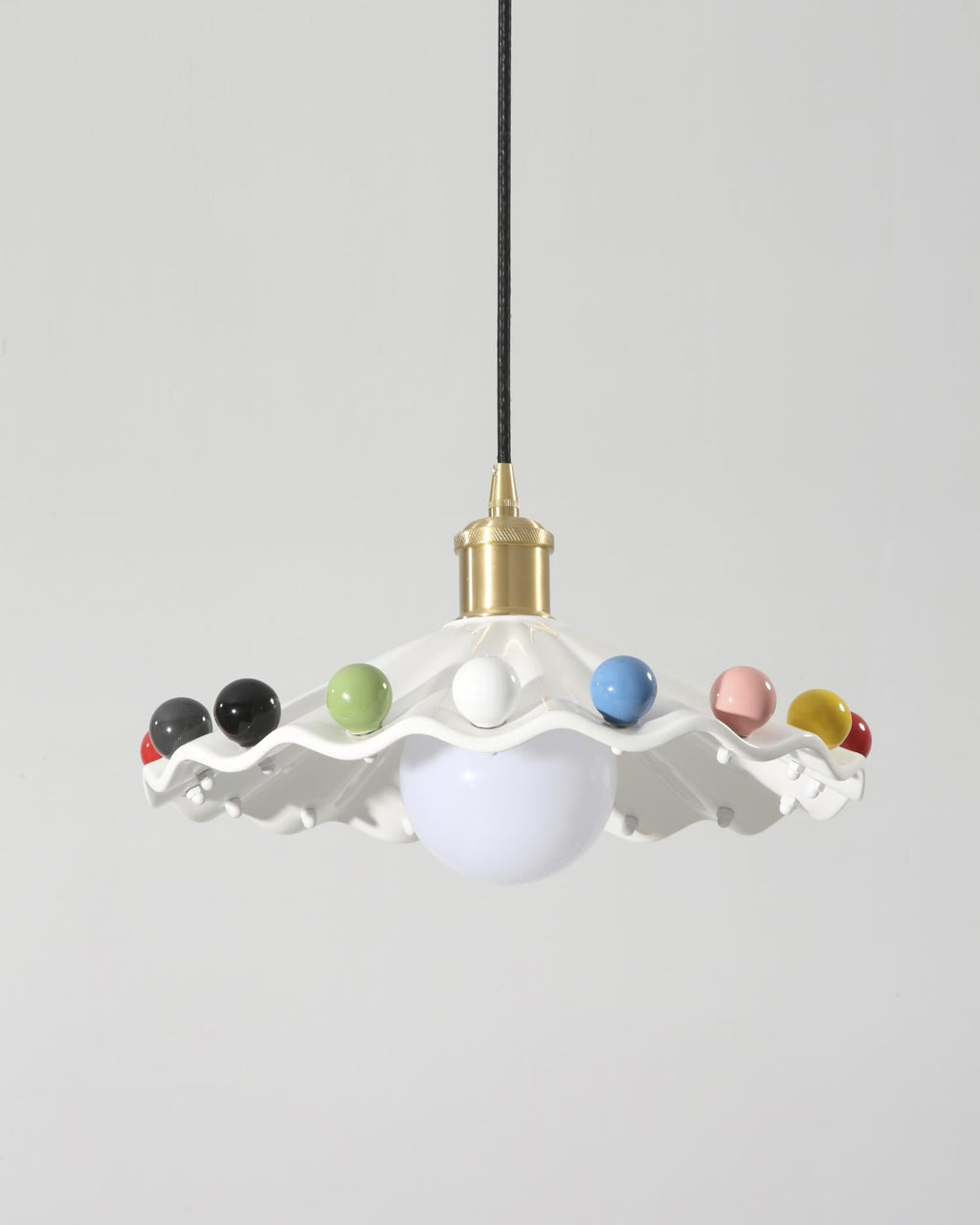 Pixen Suspension Avec Abat-Jour Céramique Ondulé - Neutralighting