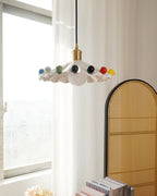 Pixen Suspension Avec Abat-Jour Céramique Ondulé - Neutralighting