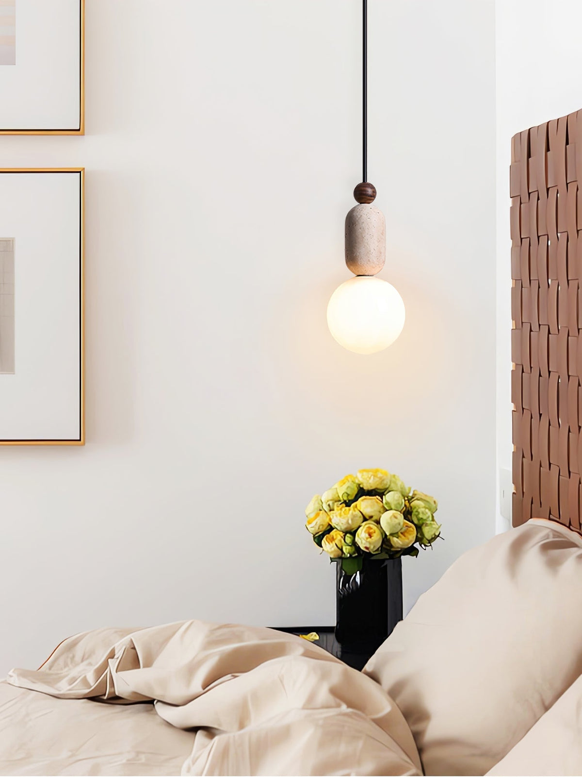 Vaarnii Suspension Minimaliste en Travertin - Neutralighting