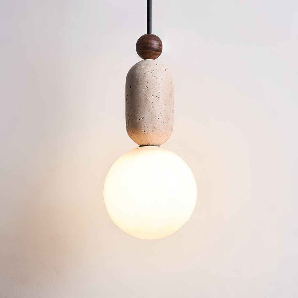 Vaarnii Suspension Minimaliste en Travertin - Neutralighting