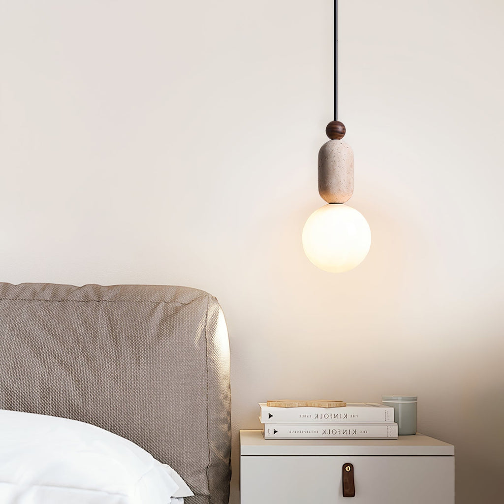 Vaarnii Suspension Minimaliste en Travertin - Neutralighting