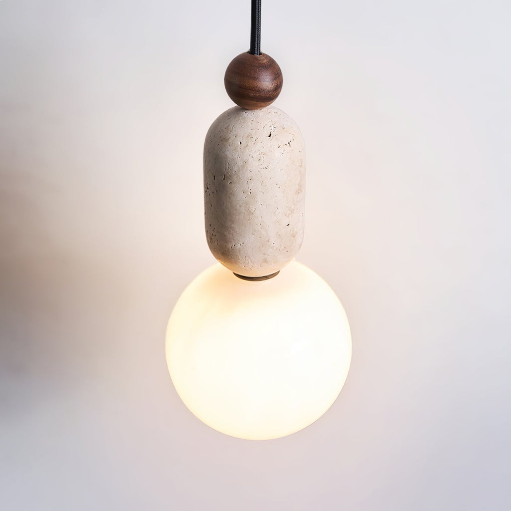 Vaarnii Suspension Minimaliste en Travertin - Neutralighting