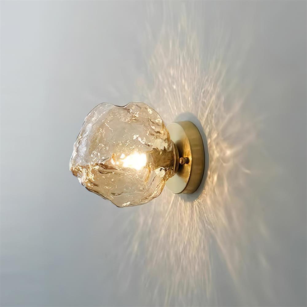 Gavli Applique Murale en Verre Ambre Texturé - Neutralighting