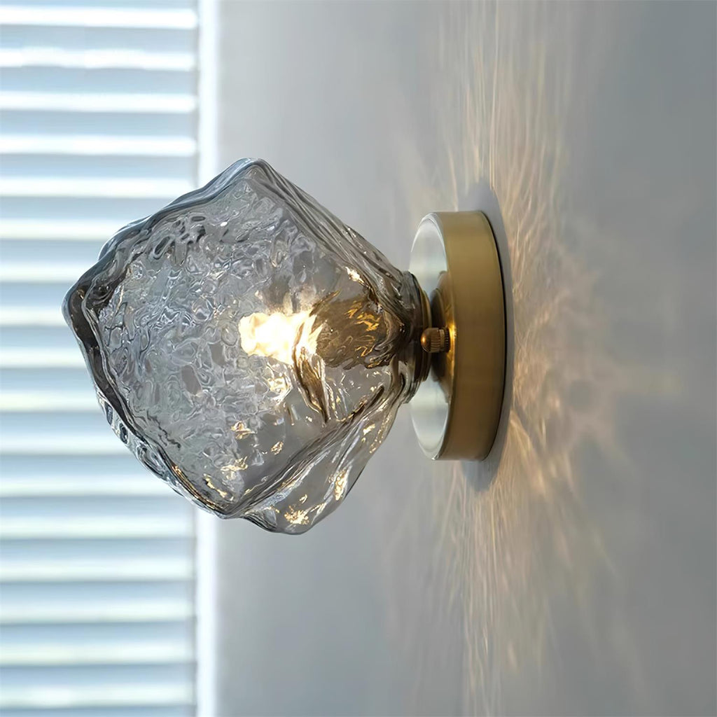 Gavli Applique Murale en Verre Ambre Texturé - Neutralighting