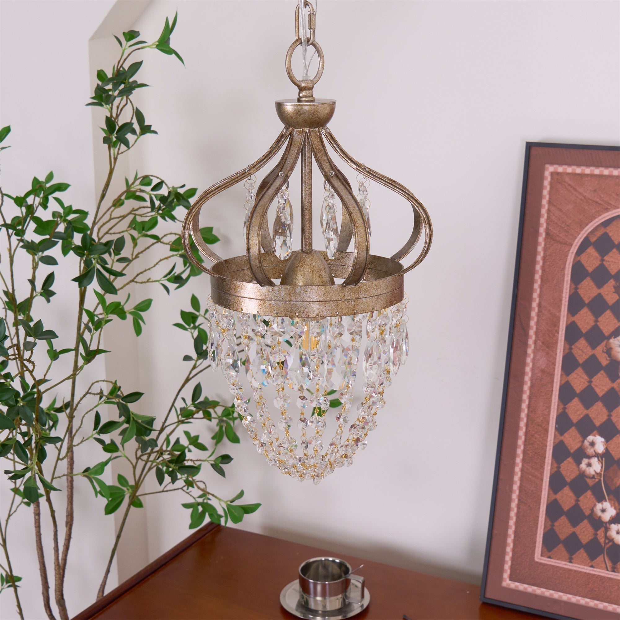Abella Lustre Cristal Goutte de Larme - Neutralighting