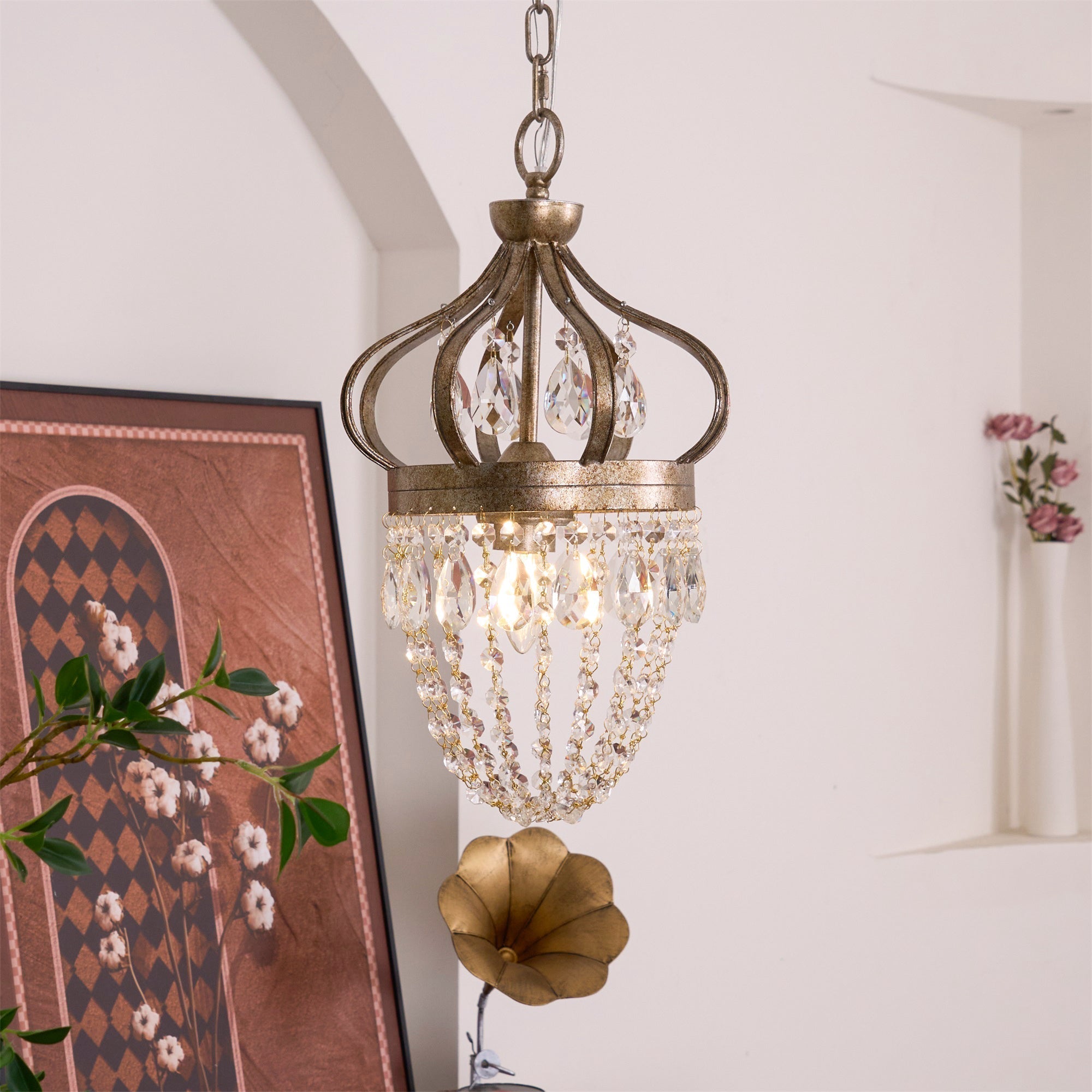 Abella Lustre Cristal Goutte de Larme - Neutralighting