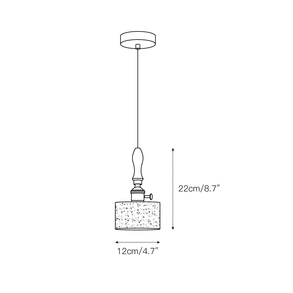 Sycaran Suspension Noyer Travertin Moderne - Neutralighting