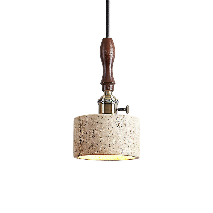 Sycaran Suspension Noyer Travertin Moderne - Neutralighting