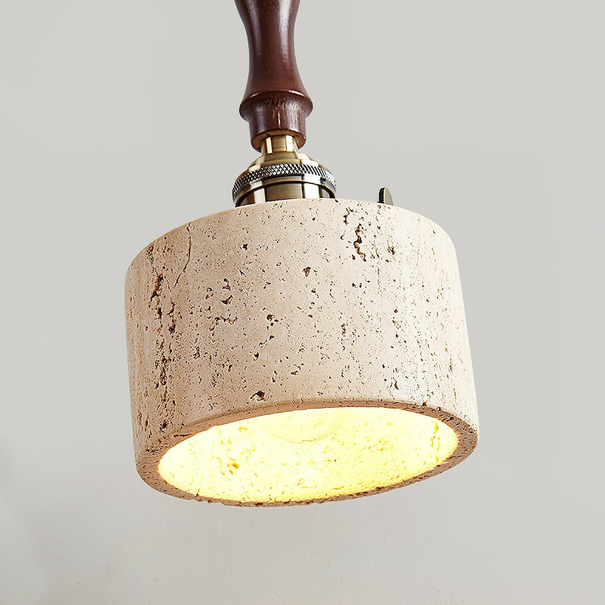 Sycaran Suspension Noyer Travertin Moderne - Neutralighting