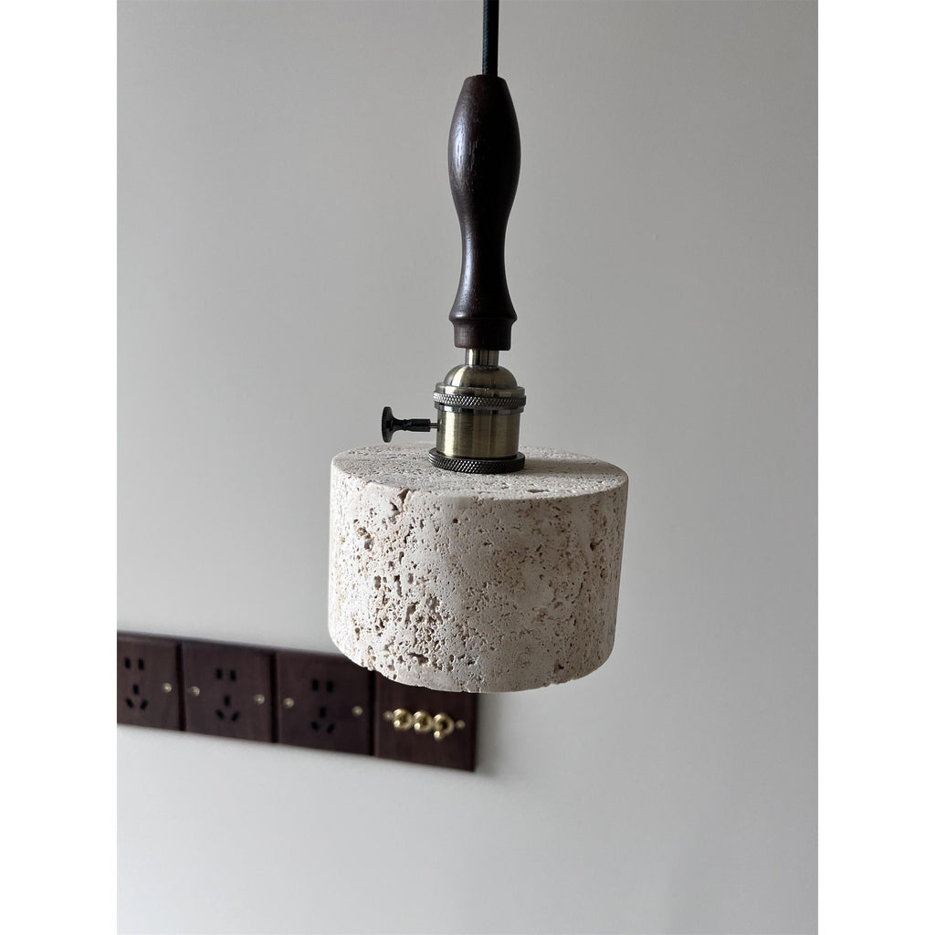Sycaran Suspension Noyer Travertin Moderne - Neutralighting