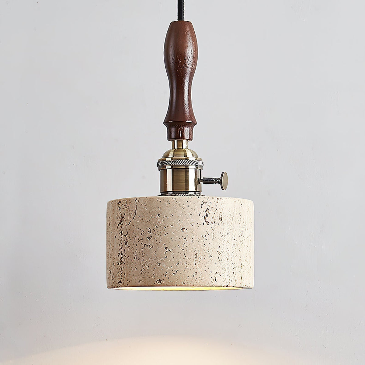 Sycaran Suspension Noyer Travertin Moderne - Neutralighting