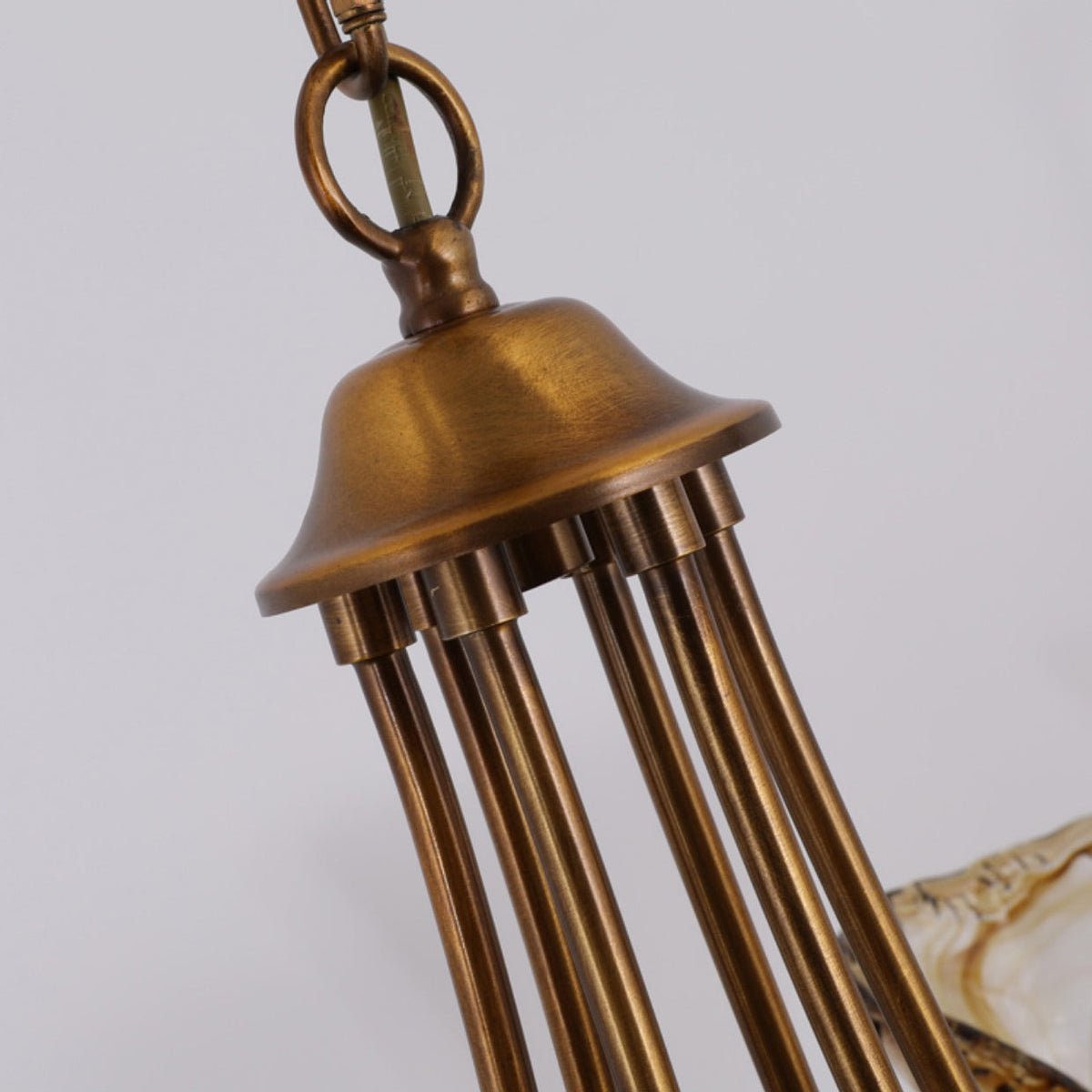Ilsilis Lustre Métal Laiton Ambre Vintage Industriel - Neutralighting