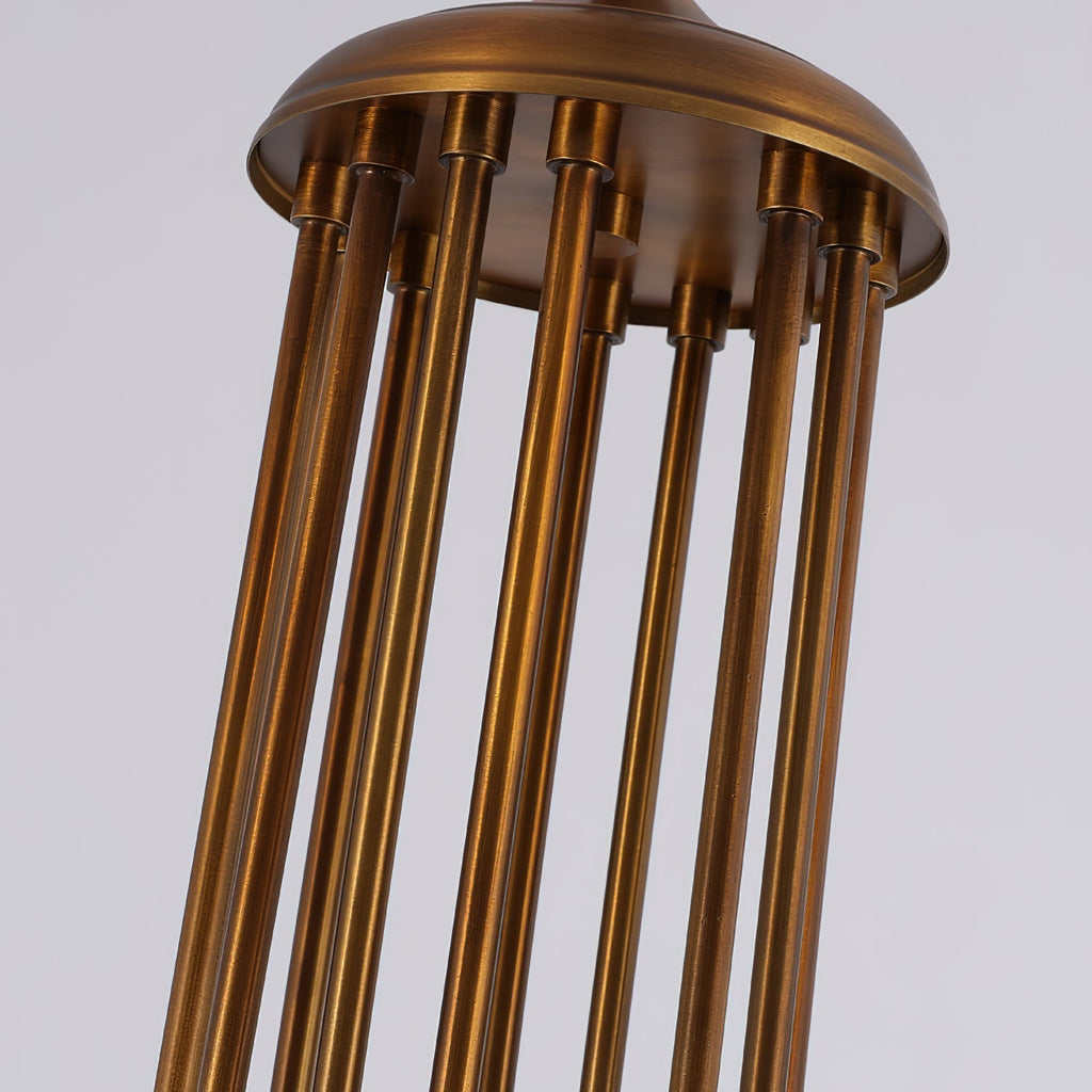 Ilsilis Lustre Métal Laiton Ambre Vintage Industriel - Neutralighting