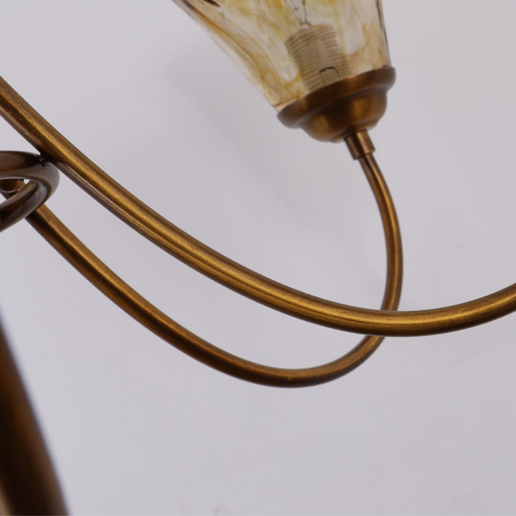 Ilsilis Lustre Métal Laiton Ambre Vintage Industriel - Neutralighting
