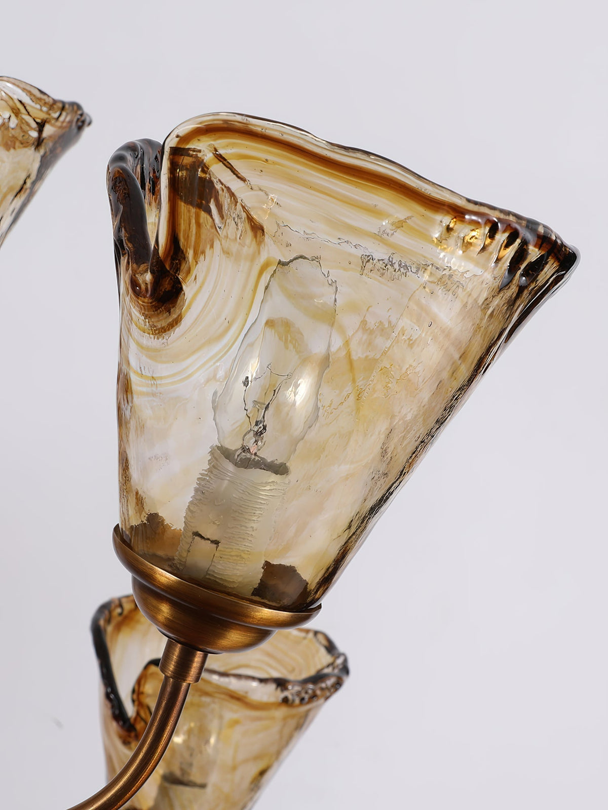Ilsilis Lustre Métal Laiton Ambre Vintage Industriel - Neutralighting
