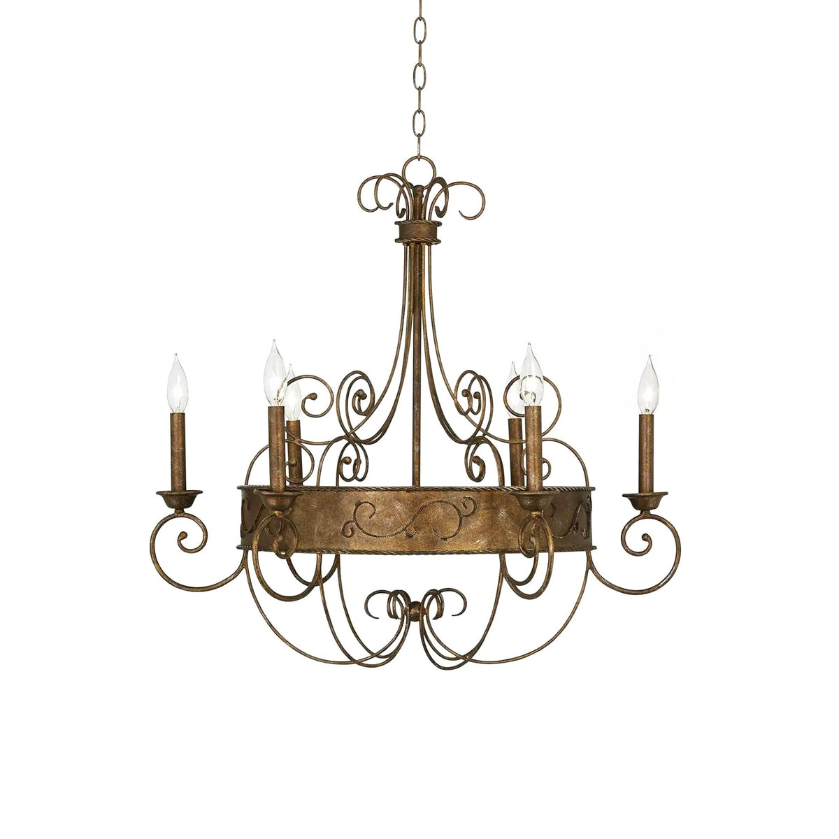 Itheira Lustre Métal Vintage Industriel Rouille Chandeliers - Neutralighting