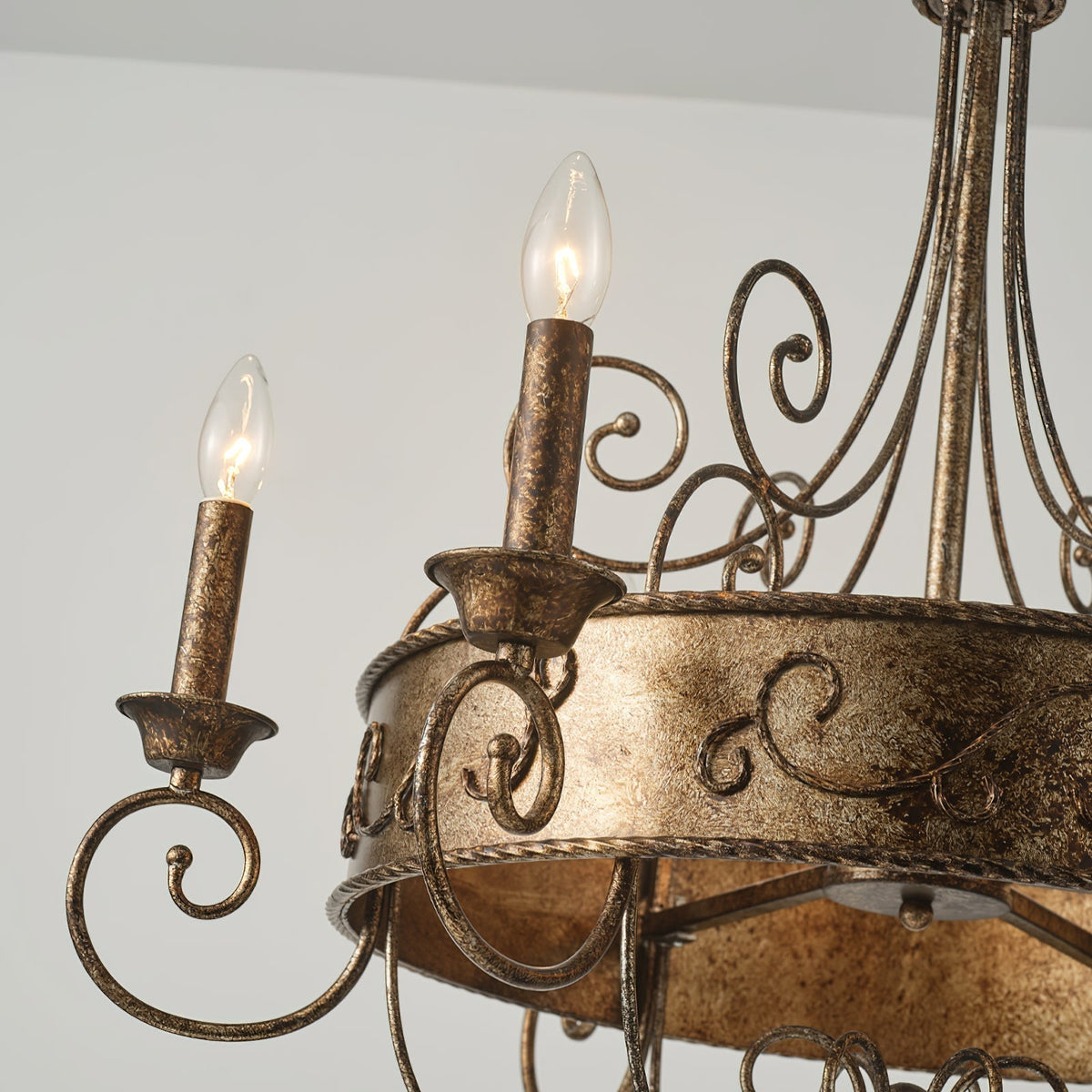 Itheira Lustre Métal Vintage Industriel Rouille Chandeliers - Neutralighting