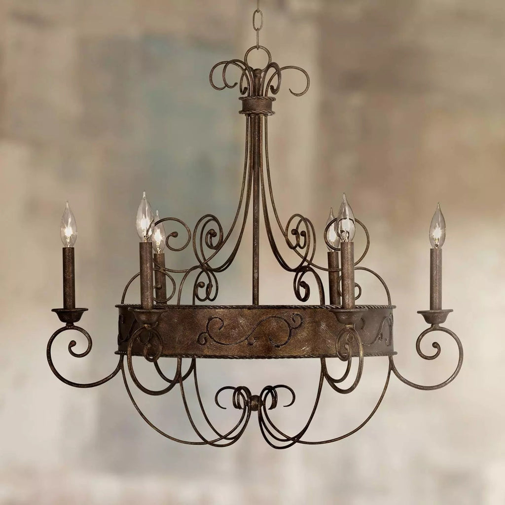 Itheira Lustre Métal Vintage Industriel Rouille Chandeliers - Neutralighting