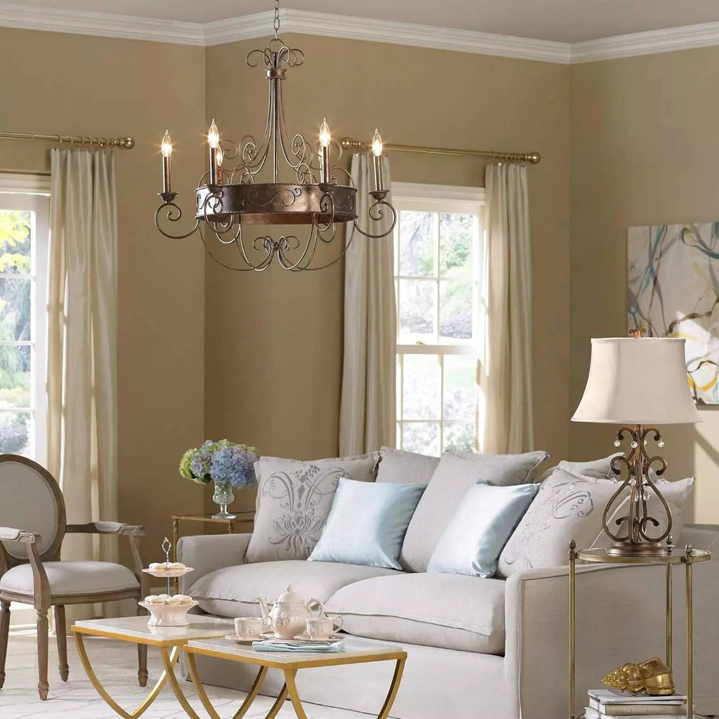 Itheira Lustre Métal Vintage Industriel Rouille Chandeliers - Neutralighting