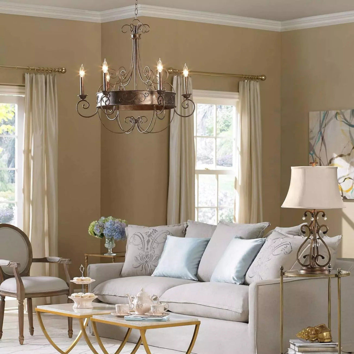 Itheira Lustre Métal Vintage Industriel Rouille Chandeliers - Neutralighting