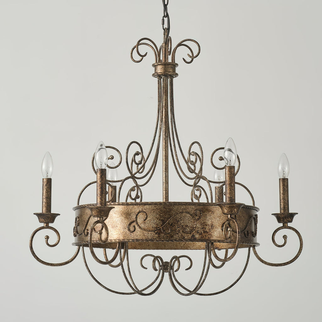 Itheira Lustre Métal Vintage Industriel Rouille Chandeliers - Neutralighting