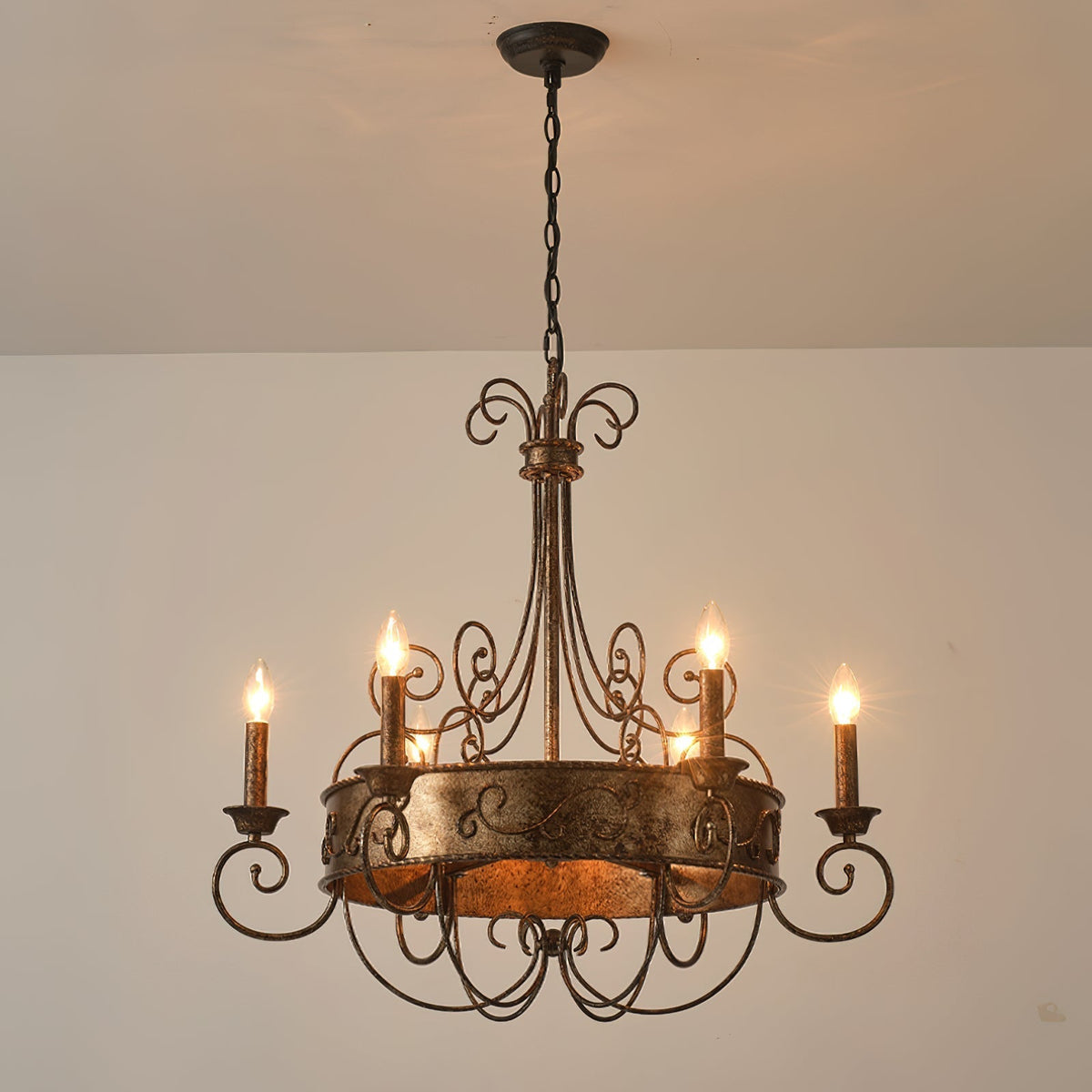 Itheira Lustre Métal Vintage Industriel Rouille Chandeliers - Neutralighting
