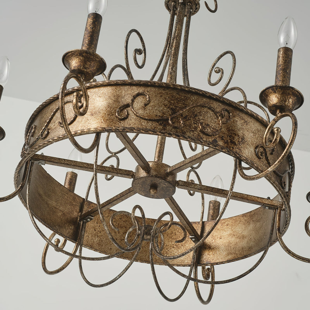 Itheira Lustre Métal Vintage Industriel Rouille Chandeliers - Neutralighting
