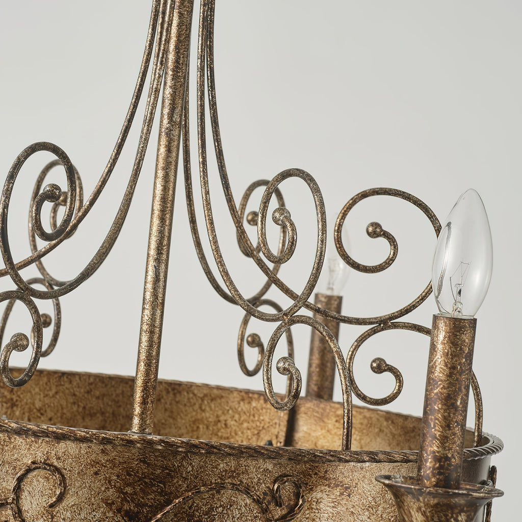 Itheira Lustre Métal Vintage Industriel Rouille Chandeliers - Neutralighting