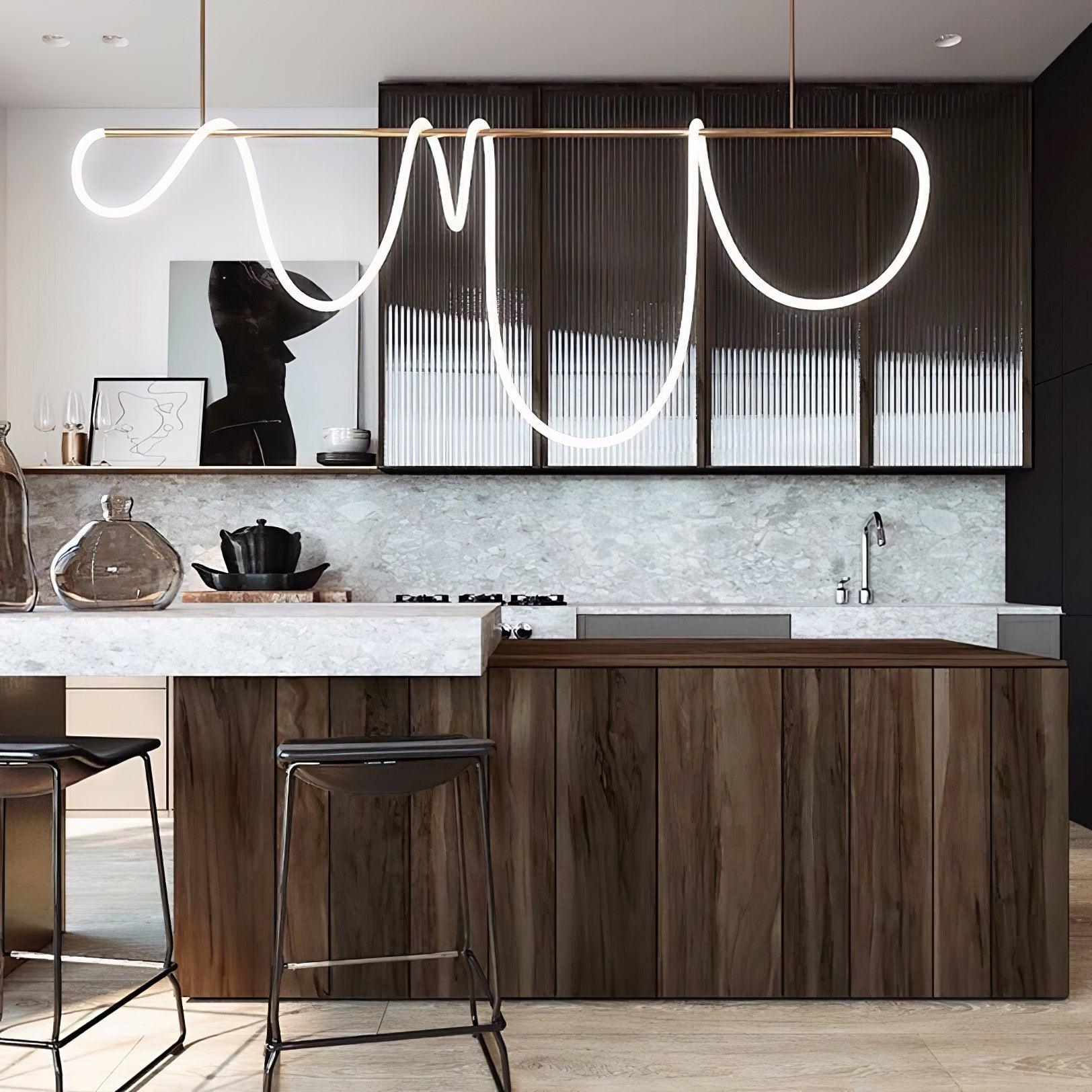 Lustra Chandelier Flexible Silicone Courbe Moderne Élégant - Neutralighting