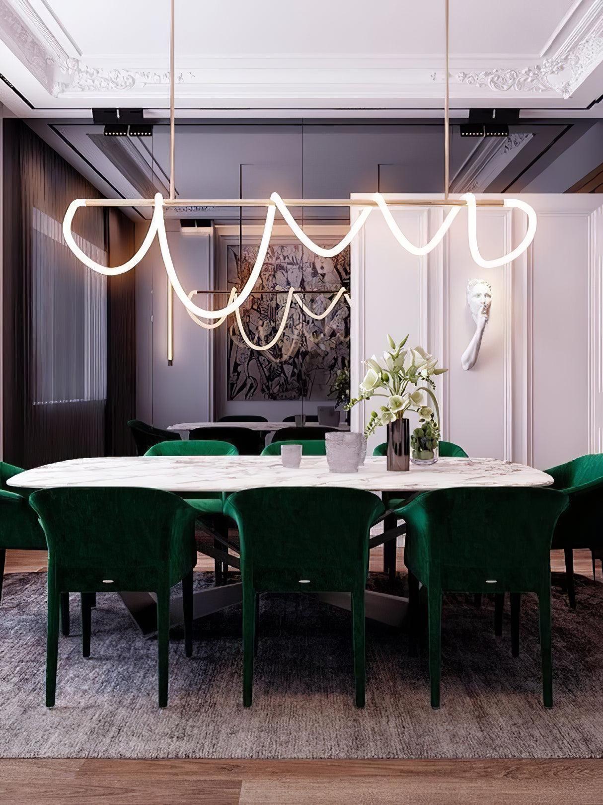 Lustra Chandelier Flexible Silicone Courbe Moderne Élégant - Neutralighting