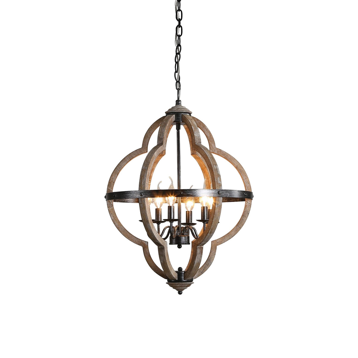 Cilorora Suspension Vintage Industrielle Bois Métal - Neutralighting