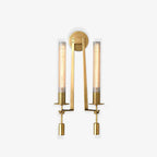 Ceshaisra French Classicism Plug-in Brass Glass Wall Lamp - Neutralighting